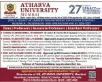 Faculty Recruitment at Atharva University, Mumbai