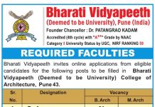 Bharati Vidyapeeth Pune Faculty Recruitment 2026 – Apply for Professor, Associate & Assistant Professor Posts Bharati Vidyapeeth Pune Faculty Recruitment 2026 – Apply for Professor, Associate & Assistant Professor Posts