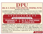 Dr. D. Y. Patil Vidyapeeth Pune Professor & Director Recruitment 2026 Dr. D. Y. Patil Vidyapeeth Pune Professor & Director Recruitment 2026