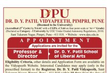 Dr. D. Y. Patil Vidyapeeth Pune Professor & Director Recruitment 2026