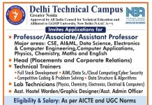 Delhi Technical Campus, Greater Noida – Faculty Recruitment 2026
