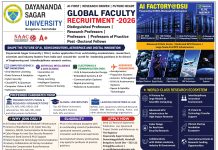 Faculty Recruitment at Dayananda Sagar University, Bengaluru