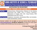 Hindu Institute of Science & Technology, Hyderabad – Faculty Recruitment 2026