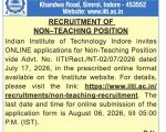 IIT Indore, Madhya Pradesh – Executive Officer Recruitment 2026 IIT Indore, Madhya Pradesh – Executive Officer Recruitment 2026