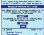 Assistant Professor Recruitment at Lala Lajpatrai Institute of Management, Mumbai 2026 Assistant Professor Recruitment at Lala Lajpatrai Institute of Management, Mumbai 2026
