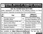 NIT Warangal Recruitment 2026: Apply Online for Principal Scientific/Technical Officer and Other Posts NIT Warangal Recruitment 2026: Apply Online for Principal Scientific/Technical Officer and Other Posts