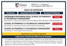 SVKM’s NMIMS Faculty Recruitment, Mumbai – Walk-In Interview for Professor, Associate Professor & Assistant Professor Posts