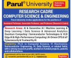 Parul University Recruitment 2026 – Faculty Recruitment, Vadodara Parul University Recruitment 2026 – Faculty Recruitment, Vadodara