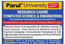 Parul University Recruitment 2026 – Faculty Recruitment, Vadodara Parul University Recruitment 2026 – Faculty Recruitment, Vadodara