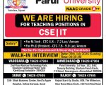 Teaching Recruitment at Parul University, Vadodara