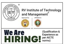RVITM Bengaluru Faculty Recruitment 2026 – Teaching & Non-Teaching Vacancies