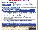 Shri Vaishnav Vidyapeeth Vishwavidyalaya Indore Faculty Recruitment 2026 – Apply Before 16th August