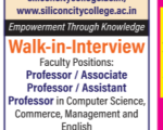 Silicon City College Bengaluru Walk-in Interview 2026 for Faculty Recruitment
