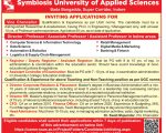 Symbiosis University of Applied Sciences Recruitment 2026 – Faculty Recruitment, Indore Symbiosis University of Applied Sciences Recruitment 2026 – Faculty Recruitment, Indore