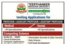 Teerthanker Mahaveer University Recruitment 2026 – Faculty Recruitment, Moradabad