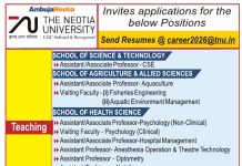 The Neotia University Kolkata Faculty Recruitment 2026 – Apply for Teaching & Non-Teaching Posts