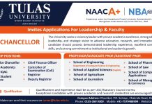 Tulas University Dehradun Faculty Recruitment 2026 – Apply for VC, Deans & Professor Posts
