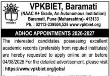 Faculty Recruitment at Kamalnayan Bajaj Institute of Engineering and Technology, Pune 2026 Faculty Recruitment at Kamalnayan Bajaj Institute of Engineering and Technology, Pune 2026