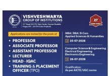 Faculty Recruitment Walk-in at Vishveshwarya Group of Institutions, Gautam Buddha Nagar 2026