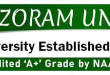Guest Faculty Recruitment Drive at Mizoram University, Aizawl