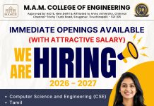 Faculty Recruitment at M.A.M. College of Engineering, Tiruchirappalli