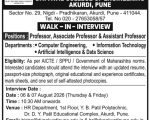 Faculty Recruitment at D.Y. Patil College of Engineering, Akurdi, Pune