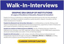 Graphic Era Group of Institutions, Dehradun, Bhimtal, Haldwani Wanted Professor / Associate Professor/ Assistant Professor