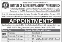 Teaching Vacancies at IBMR, Pune Teaching Vacancies at IBMR, Pune