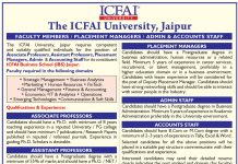 ICFAI University Jaipur Academic Recruitment 2026 ICFAI University Jaipur Academic Recruitment 2026
