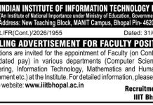 IIIT Bhopal Faculty Recruitment 2026: Apply for Assistant Professor and Temporary Faculty Posts