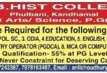 Teaching Vacancies at Kandhamal, Odisha