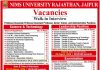 Faculty Recruitment 2026 at NIMS University, Jaipur (Walk-in Interview)