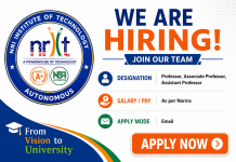 Teaching Faculty Recruitment at NRI Institute of Technology, Guntur
