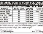 Teaching Vacancies at PMBS Arts, Commerce, and Computer Science College Nagpur Teaching Vacancies at PMBS Arts, Commerce, and Computer Science College Nagpur