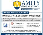 Facilitator Recruitment at Amity Global School, Noida