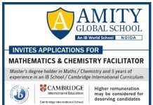 Facilitator Recruitment at Amity Global School, Noida Facilitator Recruitment at Amity Global School, Noida