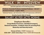 Walk-in Interview for Faculty & Staff Recruitment at Vignan’s Institute of Engineering for Women, Visakhapatnam