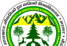 VCSG Uttarakhand University of Horticulture and Forestry, Pauri Garhwal Wanted Teaching Faculty