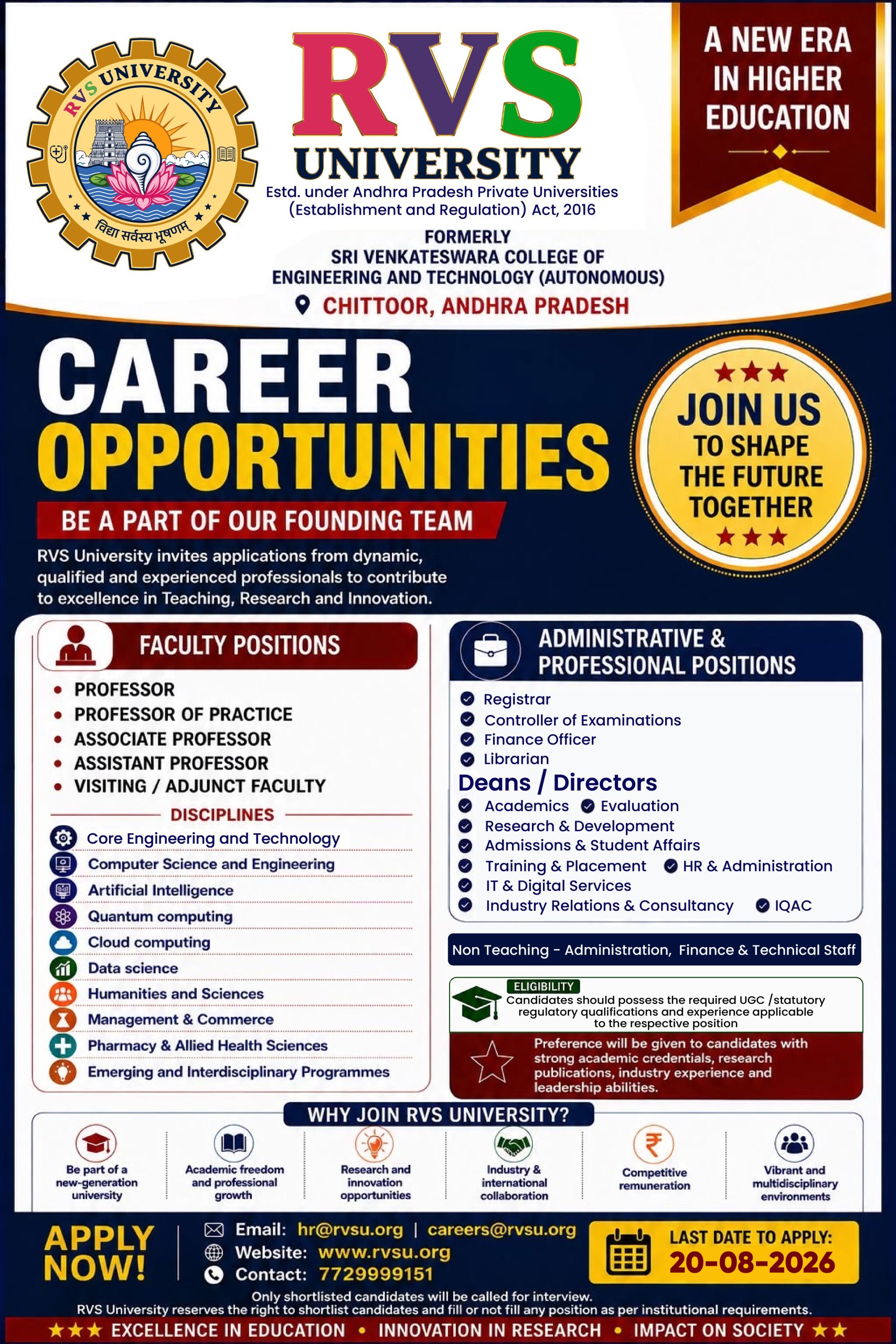 Academic Recruitment at Chittoor