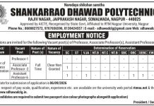 Job Vacancies at Shankarrao Dhawad Polytechnic, Nagpur Job Vacancies at Shankarrao Dhawad Polytechnic, Nagpur