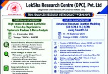 LekSha Research Centre Announces Two Advanced Online Workshops on Systematic Reviews and Structural Equation Modeling