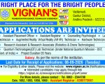 Job Vacancies 2026 at Vignan’s Foundation for Science, Technology & Research, Guntur