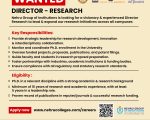 Director Recruitment at Nehru Group of Institutions, Coimbatore