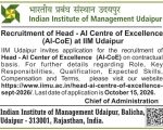 Indian Institute of Management, Udaipur- Non-Teaching Faculty Recruitment