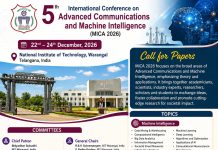 5th International Conference on Advanced Communications and Machine Intelligence (MICA) at NIT Warangal
