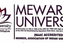Faculty Recruitment 2026 at Mewar University, Chittorgarh