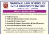 Faculty Recruitment 2026- National Law School of India University, Bangalore