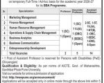 Neville Wadia Institute of Management Studies & Research, Pune Wanted Professor/ Associate Professor/ Assistant Professor
