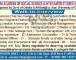Orissa Academy of Social Science & Integrated Studies (OASIS) wanted Lecturers