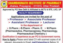 Shambhunath Institute of Pharmacy, Prayagraj, Uttar Pradesh wanted Teaching Faculty
